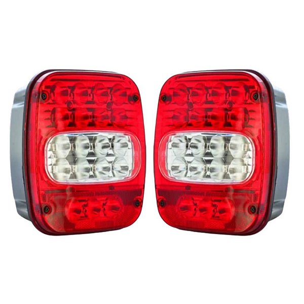 Par Lanterna Traseira Led Marmitão Compatível Ford Vw Bivolt