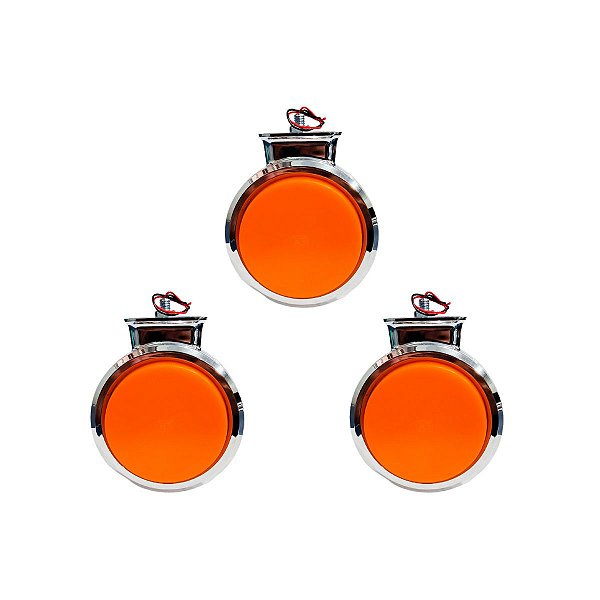 3 Lanterna Foguinho Led Cromada Bojuda Maria Laranja Bivolt
