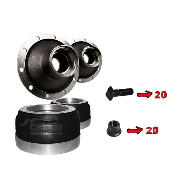 Kit Instalação Roda Disco Compatível Dianteira Caminhão Scania 112 e 113