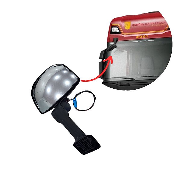 Espelho Retrovisor Frontal Compatível Scania Ntg 2019 a 2022