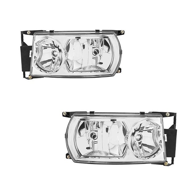 Par Farol Principal Compatível Scania 114 124 Série 4 e Série 5 Com Lampadas 24v