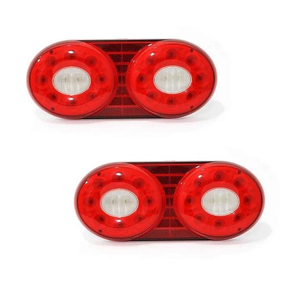 Par Lanterna Traseira Compatível Carreta Randon Led Style 12v / 24v