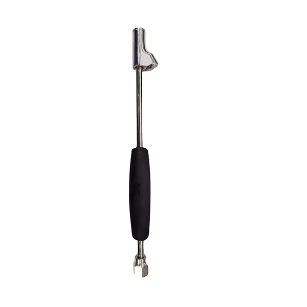 Calibrador Inflador de Pneu Duplo Bico Reto Longo 1/4 - 24cm