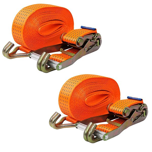 2 CATRACA DE 5 TONELADA C/CINTA DE AMARRAÇÃO DE CARGA 9M