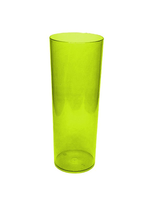 Copo Long Drink 350ml Amarelo Neon Transparente