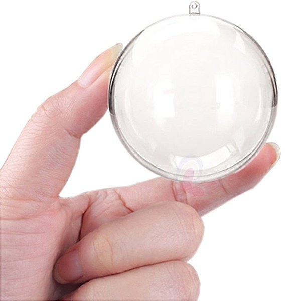 Esfera 6,5cm Transparente C/10 Unid Pequena