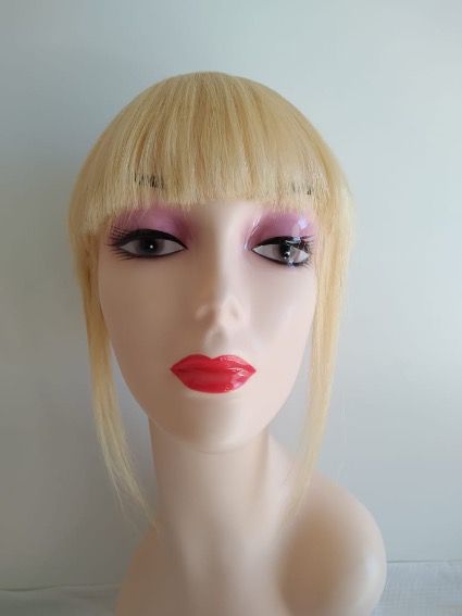 Franja Cabelo Humano com Tic Tac Loira G