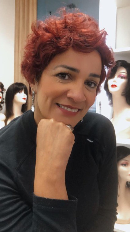 Peruca Tradicional Dalva ruiva Cabelo Humano