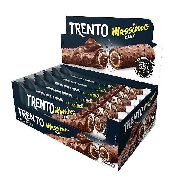 TRENTO CHOCOLATE MASSIMO DARK 55% CACAU 480G 16 X 30g PECCIN
