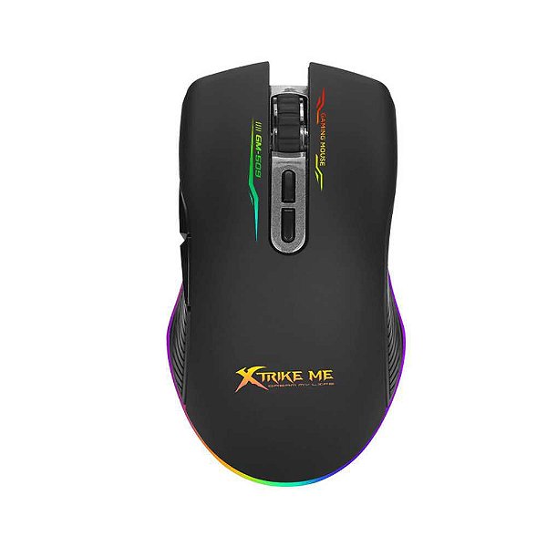 Mouse Gamer Xtrike-Me, RGB, 7 Botões, 2400DPI, Preto - GM-509