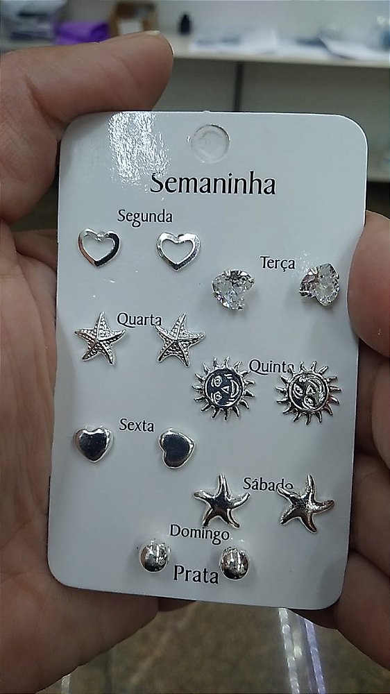 Cartela de brinco semaninha