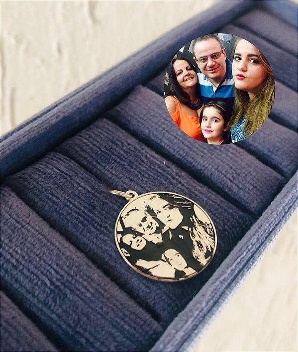 Pingente foto laiser