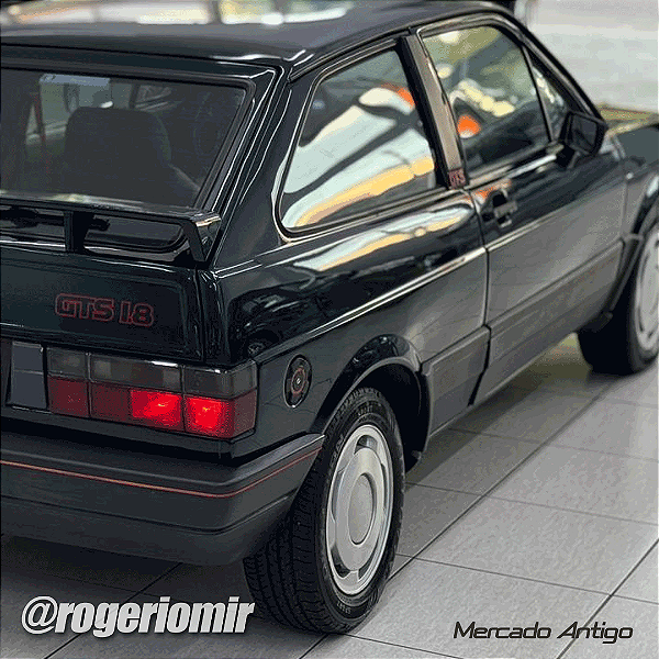 Gol GTS ano 1987 Placa preta