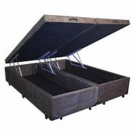 BASE CAMA BOX COM BAÚ NO SUEDE KING