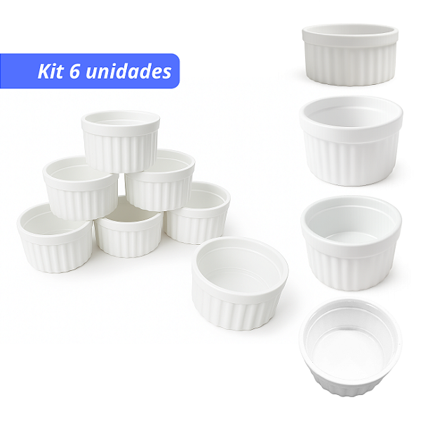 Jogo de 6 Ramekin plástico