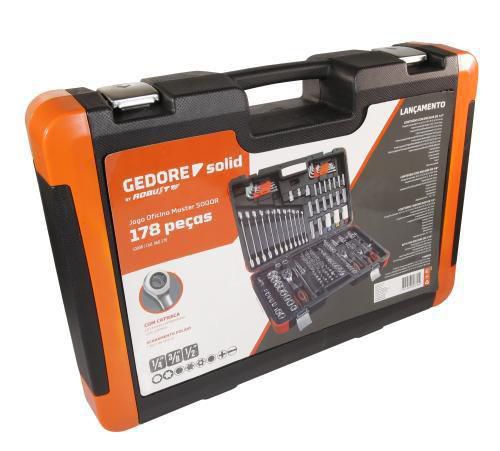 JOGO DE FERRAMENTAS OFICINA MASTER MALETA COM 178 PECAS GEDORE RED 5000R