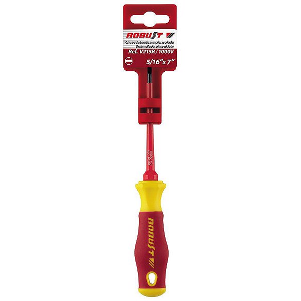 CHAVE DE FENDA SIMPLES ISOLADA 5/16x7" V215R ROBUST