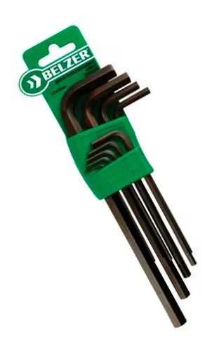 JOGO CHAVE HEXAGONAL LONGA 1,5A10MM 9 PC BELZER
