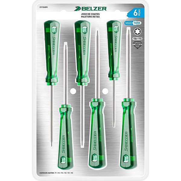 JOGO CHAVE MAXTORK RETA 6 PCS INDUS BELZER