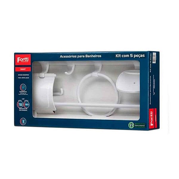 Kit para Banheiro Branco com 5 Peças 2000 F22 - Lorenzetti - 7140006 - Unitário