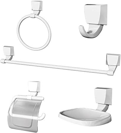 Kit de Acessórios Para Banheiro com 5 Peças Branco 2000 F24 Attic 7140057 LORENZETTI