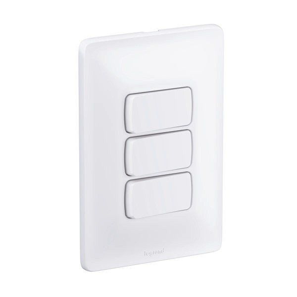 INTERRUPTOR SIMPLES 3 SEÇÕES 10A 250V 4X2 PIAL LEGRAND