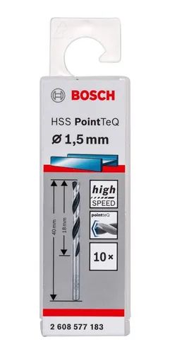 BROCA AÇO RAPIDO 1.5 mm 18/40 BOSCH