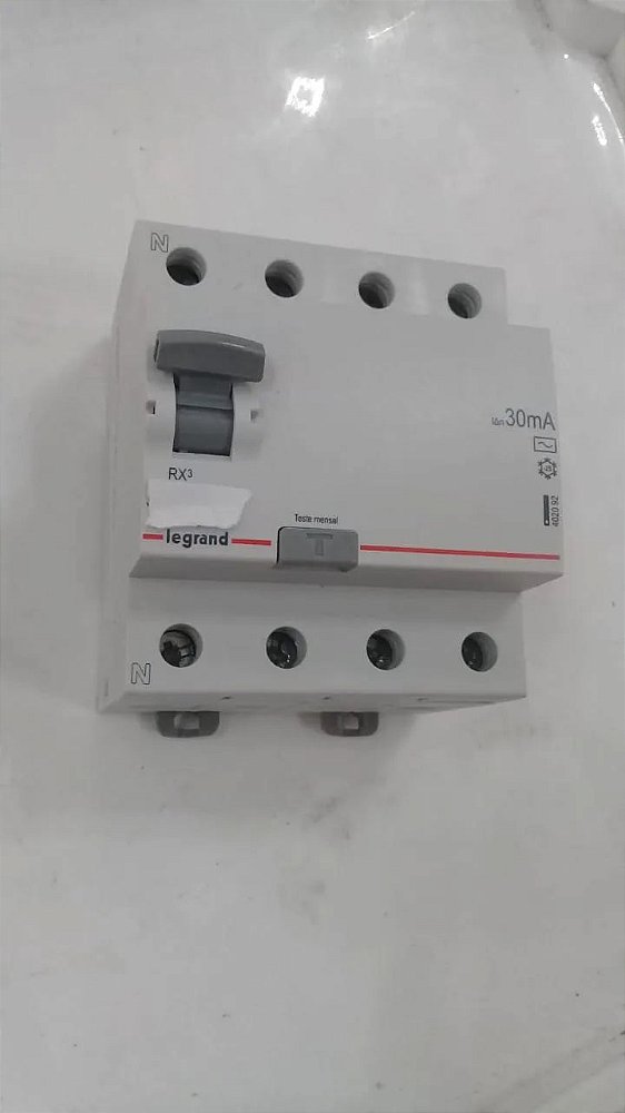 INTERRUPTOR DIFERENCIAL RESIDUAL RX3 220/380V-63A-30MA - 4P - PIAL LEGRAND