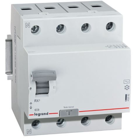 INTERRUPTOR DIFERENCIAL RESIDUAL RX3 220/380V-25A-30MA - 4P - PIAL LEGRAND