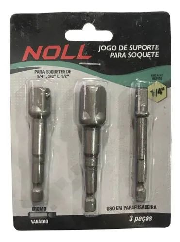 JOGO SUPORTE PARA SOQUETE 1/4 - 3/8 E 1/2 3PÇS NOLL