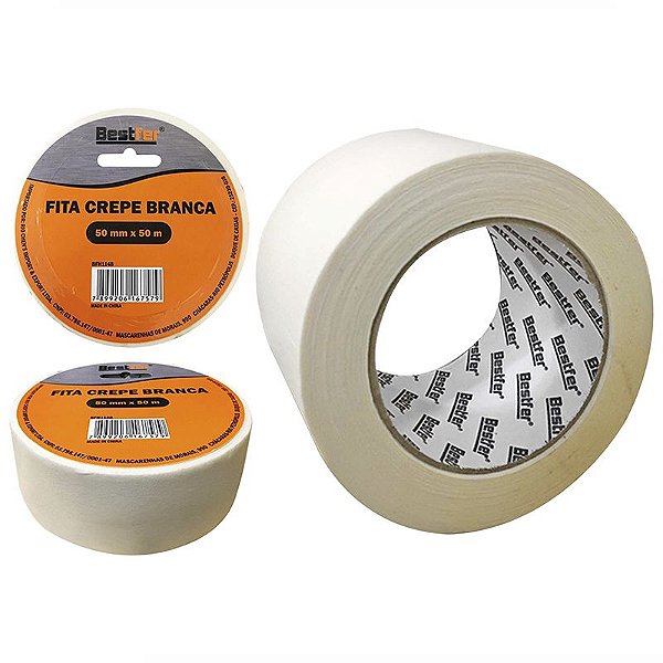 FITA CREPE BRANCA 50MMX50M - BESTFER