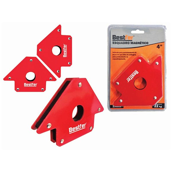 ESQUADRO MAGNETICO 4POL - 22KG(50LB) - BESTFER