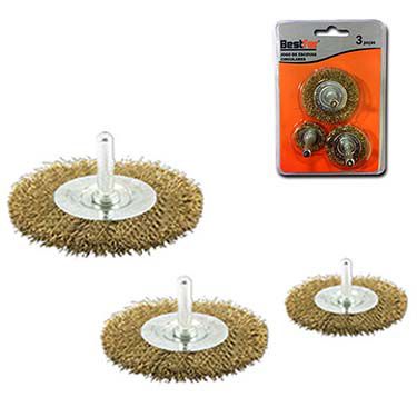 JOGO DE ESCOVAS CIRCULARES 1" - 1 1/2" - 2" 3 PCS - BESTFER