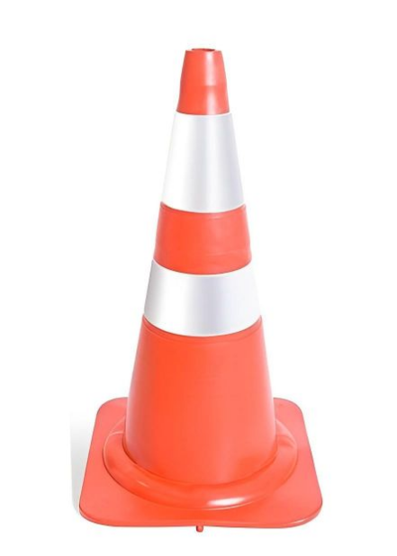 CONE FLEXIVEL LARANJA - 75CM - REFLETIVO