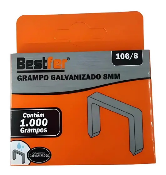 GRAMPO GALVANIZADO 106/8 (1.000UNID) - BESTFER