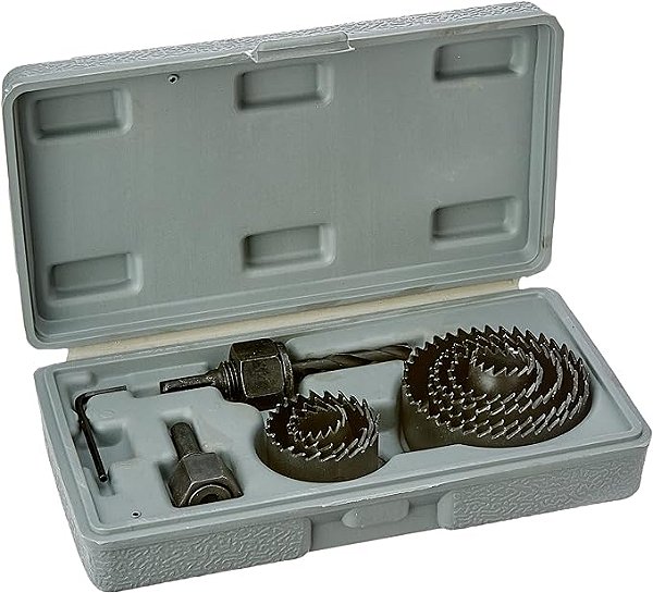 JOGO DE SERRAS COPO PARA MADEIRA 19-64MM E 3 ACESSORIOS 8PCS - MTX
