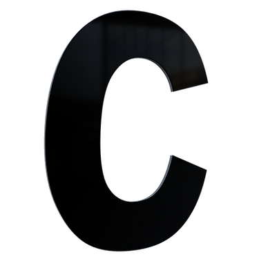LETRA 127MM PRETO - C - METALMIDIA