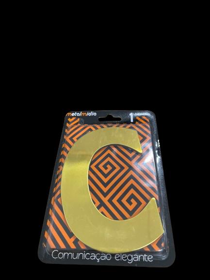 LETRA 127MM OURO ESPELHADO - C - METALMIDIA