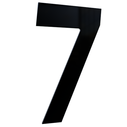 NUMERO 130MM PRETO - 7 - METALMIDIA