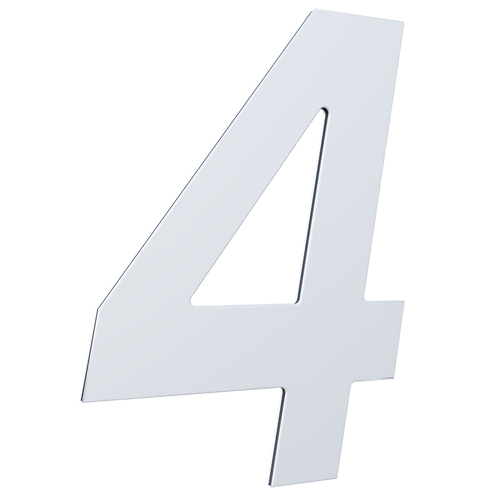 NUMERO 130MM BRANCO - 4 - METALMIDIA