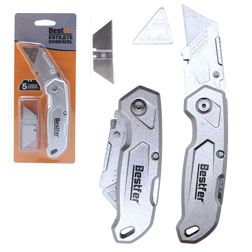 ESTILETE DOBRAVEL 6" COM CAPA PROTETORA - BESTFER