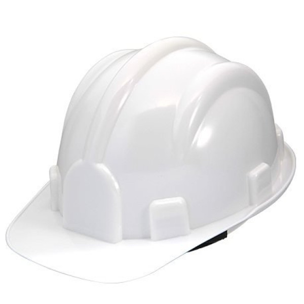 CAPACETE DE PROTEÇÃO BRANCO COM CARNEIRA - PLASTCOR