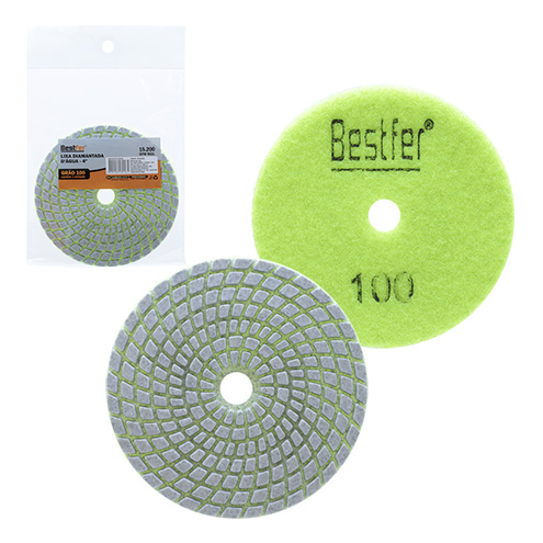 LIXA DIAMANTADA D'AGUA 4" - GRAO 100 - BESTFER