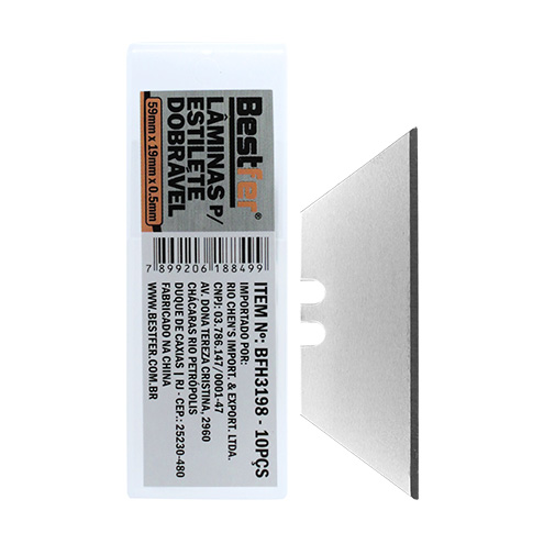 JOGO DE LAMINAS PARA ESTILETE DOBRAVEL - 10PECAS - BESTFER