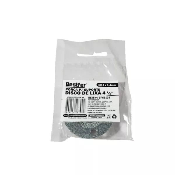 PORCA PARA SUPORTE DISCO DE LIXA - 4,5" - BESTFER