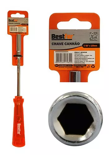 CHAVE CANHAO CROMO VANADIO- 7/32" X 125MM - BESTFER