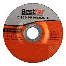 DISCO P/ DESBASTE DE INOX E FERRO 4,5"X6MM - 115MM - BESTFER
