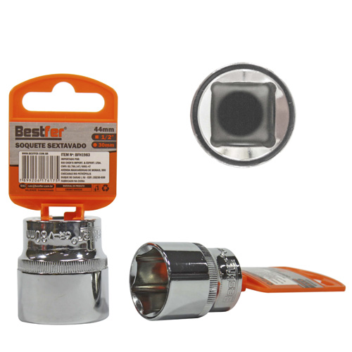 SOQUETE 1/2" SEXTAVADO 30MMX44MM - BESTFER