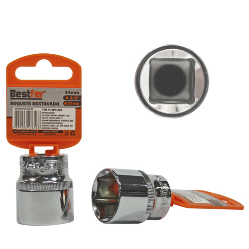 SOQUETE 1/2" SEXTAVADO 27MMX44MM - BESTFER