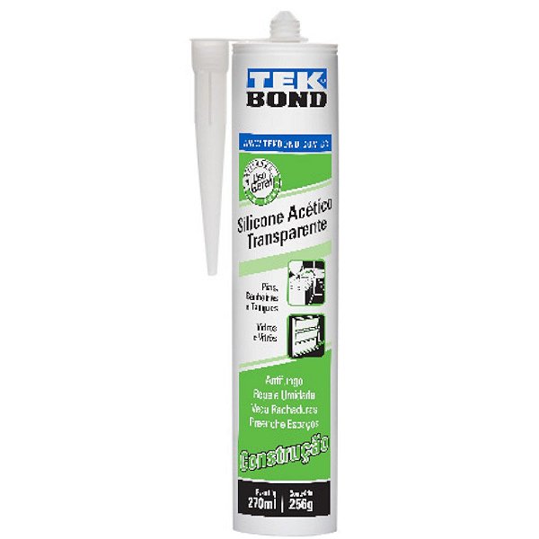 SILICONE ACETICO TRANSPARENTE 270ML - TEKBOND